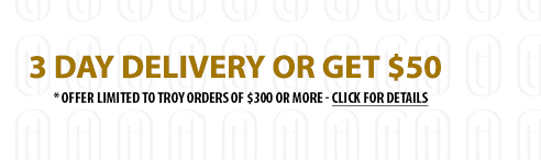 Receive your Troy Lighting order in 3 days or get $50