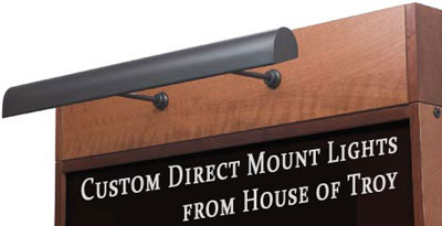 Custom Direct Mount Lights from House of Troy